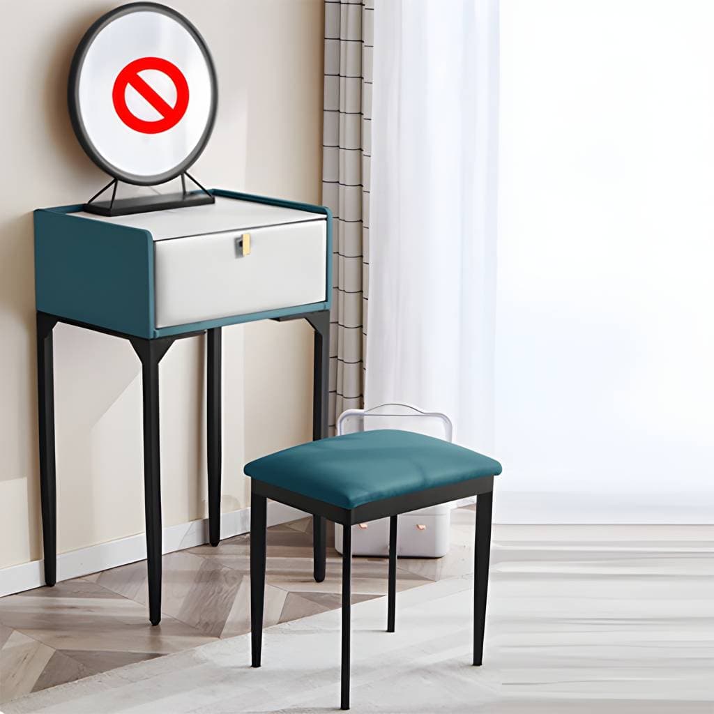 Pine Bedroom Contemporary Storage Box 1 Drawers Wood Vanity Table – product detail view 4