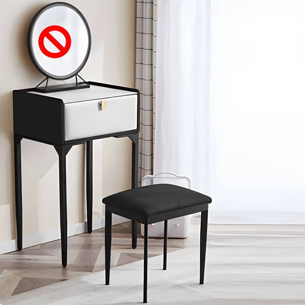Pine Bedroom Contemporary Storage Box 1 Drawers Wood Vanity Table – product detail view 6