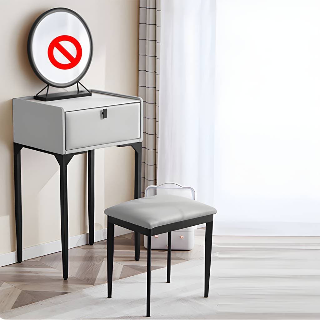 Pine Bedroom Contemporary Storage Box 1 Drawers Wood Vanity Table – product detail view 9