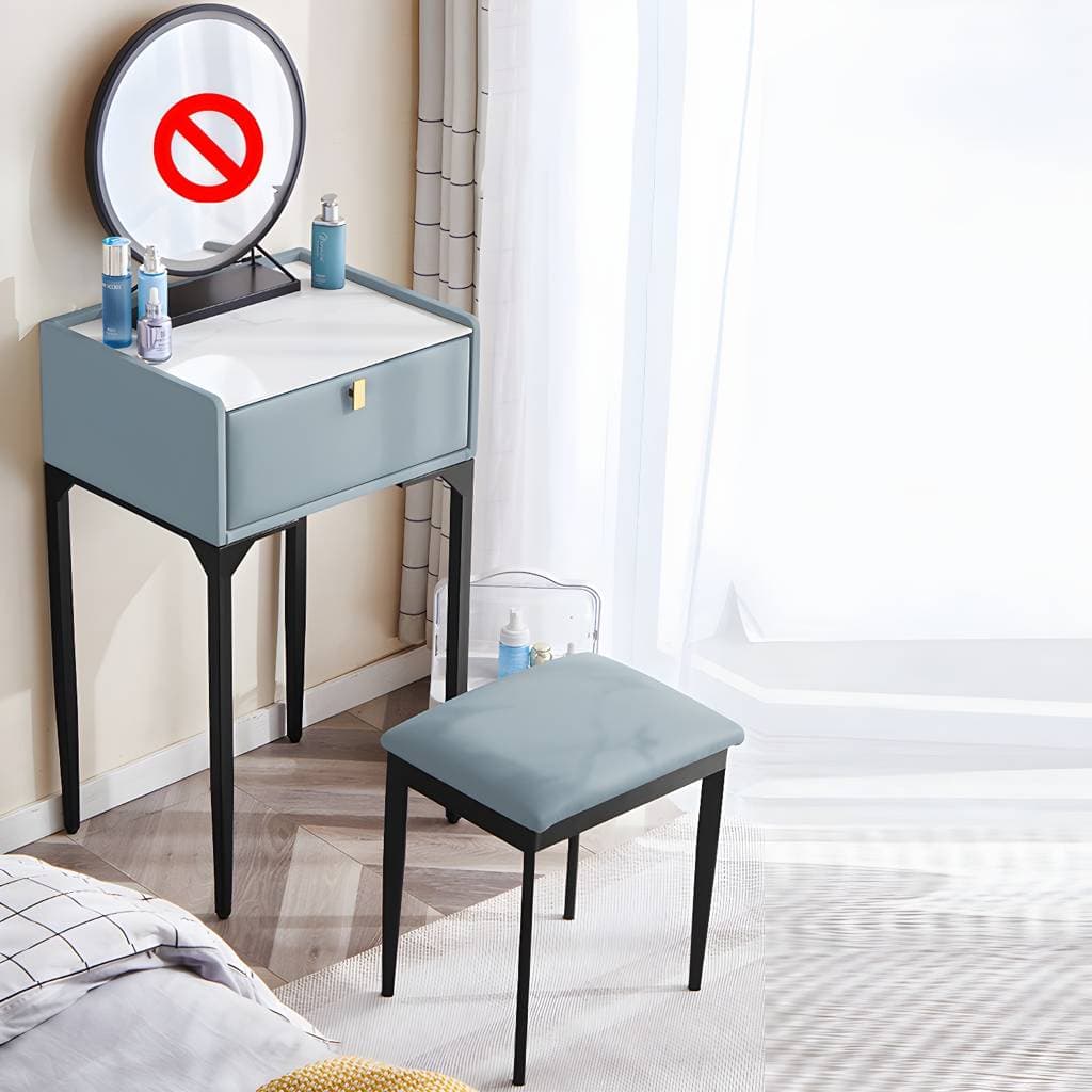 Pine Bedroom Contemporary Storage Box 1 Drawers Wood Vanity Table – product detail view 16