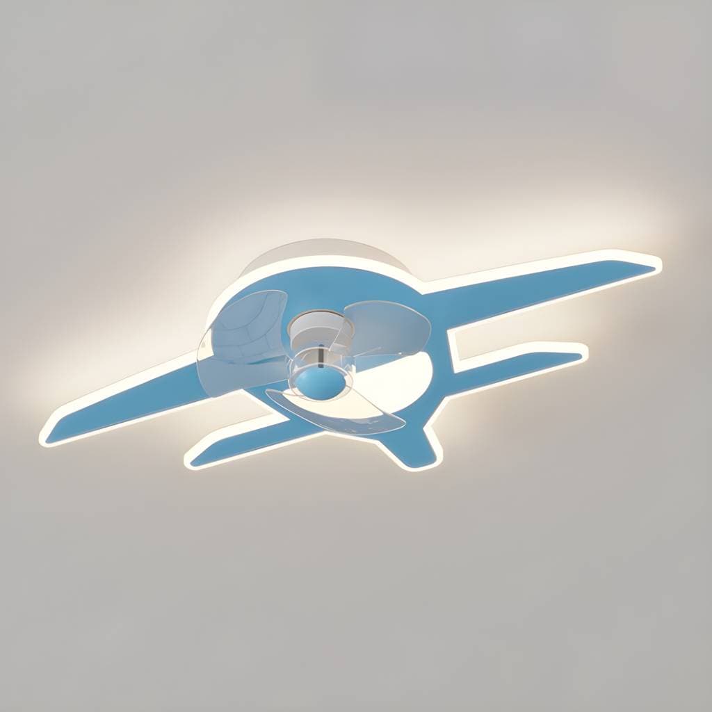 3-Blade Pink/Blue Ceiling Fan Children Metallic Fan with Light for Dining Room – product detail view 14