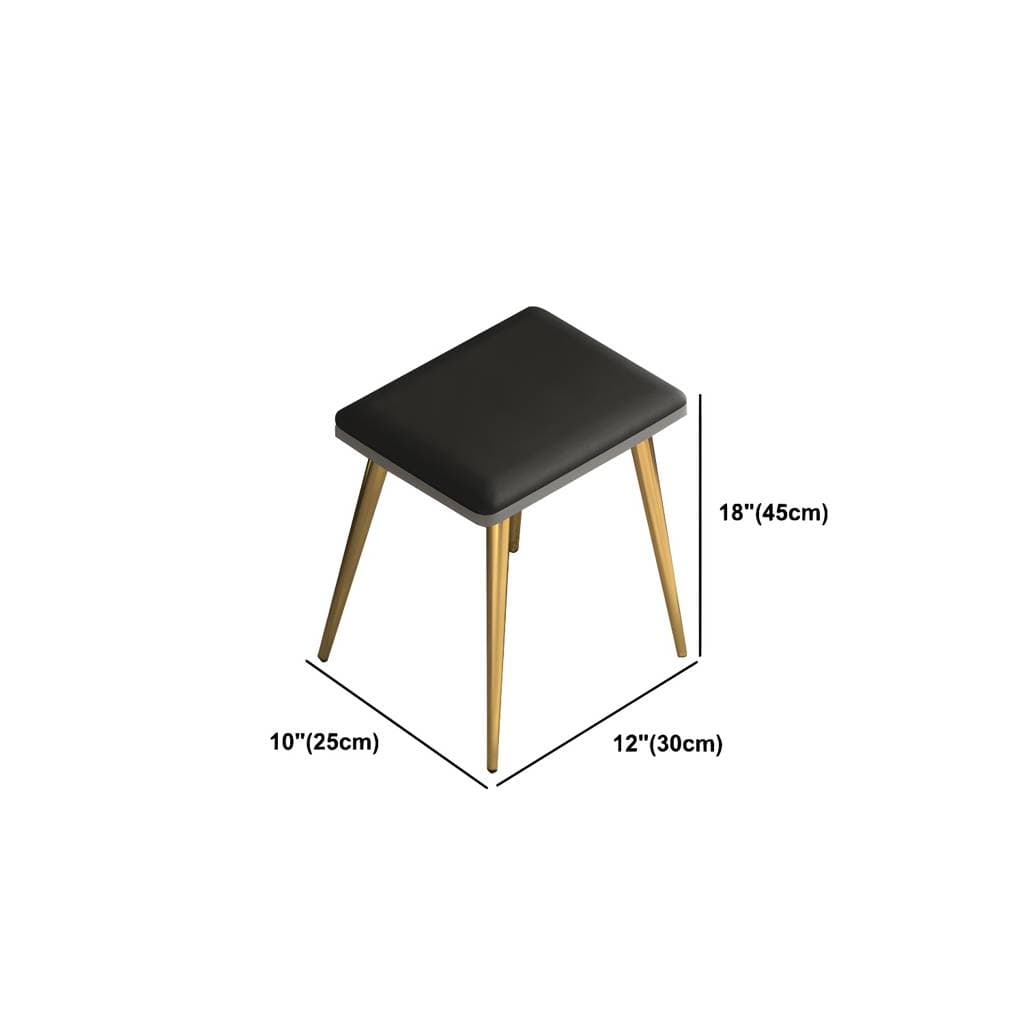 Toucador em MDF com 30,7" de altura, 3 gavetas e pernas douradas – product detail view 26