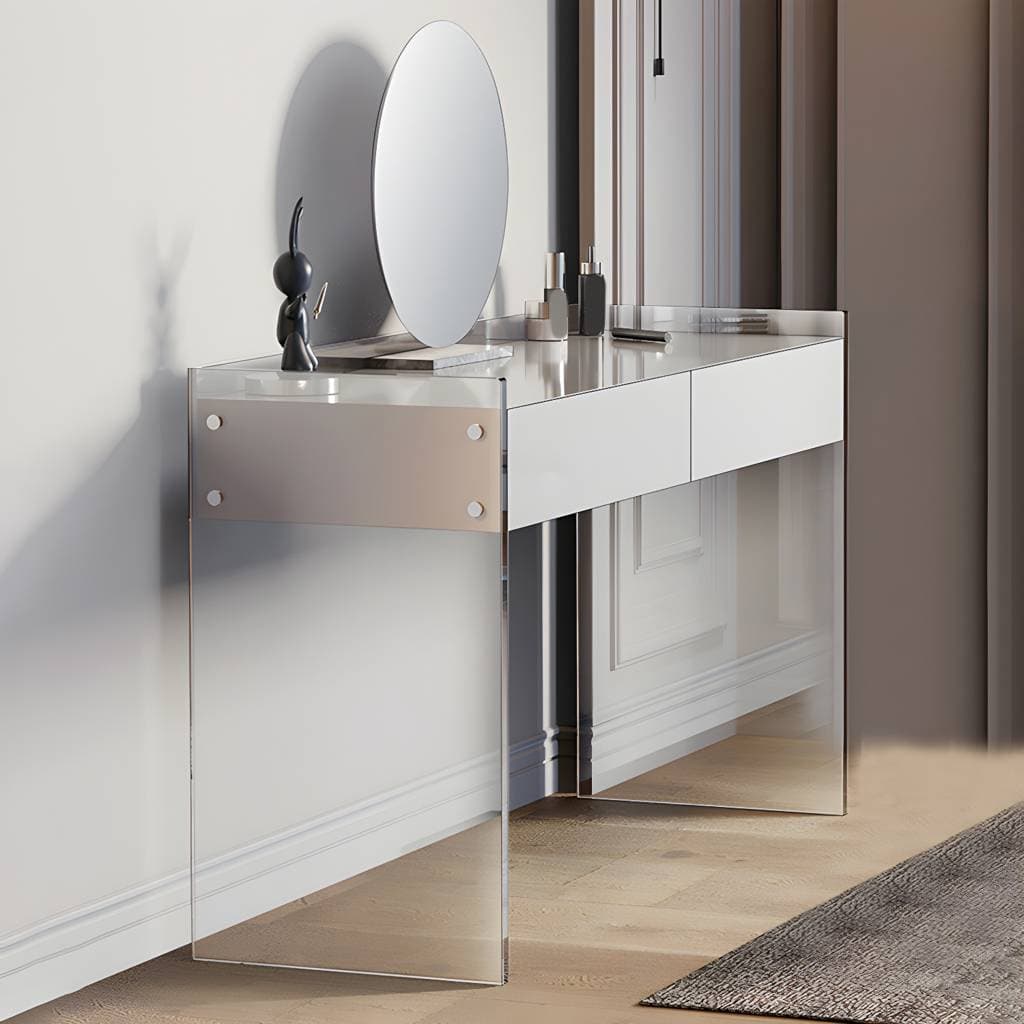 Toucador contemporâneo em madeira com gavetas de arrumação – product detail view 8