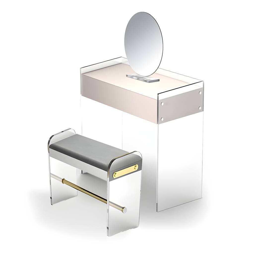 Toucador contemporâneo em madeira com gavetas de arrumação – product detail view 14