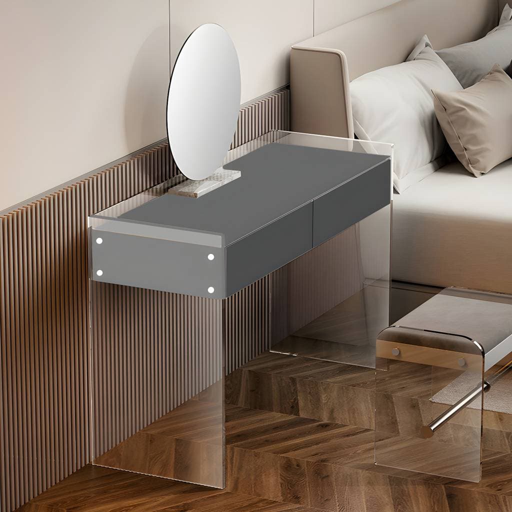Toucador contemporâneo em madeira com gavetas de arrumação – product detail view 16