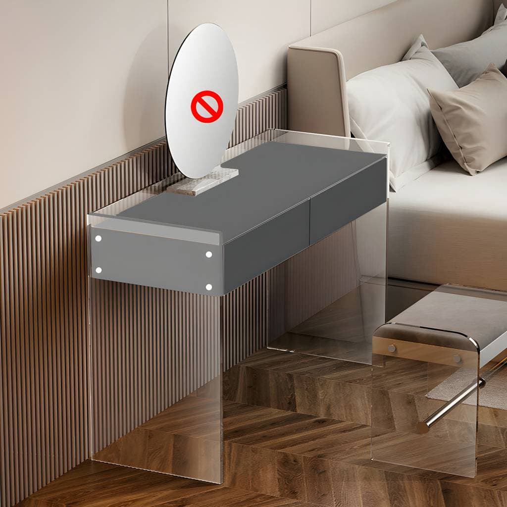 Toucador contemporâneo em madeira com gavetas de arrumação – product detail view 18