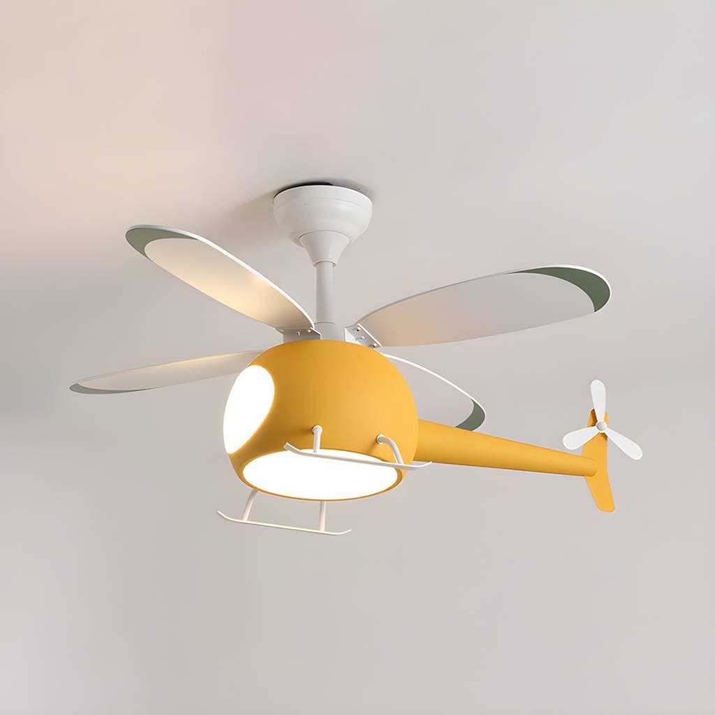 Unique Shape Metal Ceiling Fan Lighting Kids Style Ceiling Fan Lamps – product detail view 2