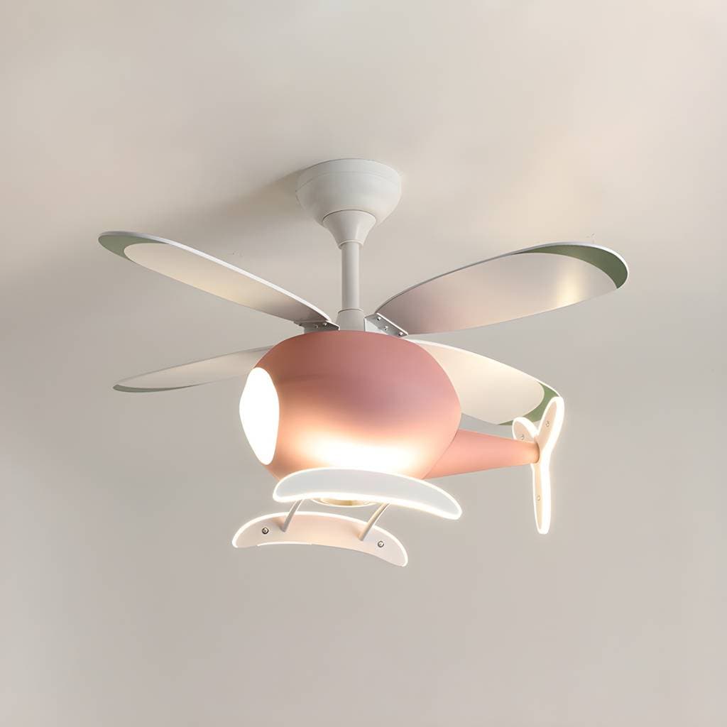 Unique Shape Metal Ceiling Fan Lighting Kids Style Ceiling Fan Lamps – product detail view 5