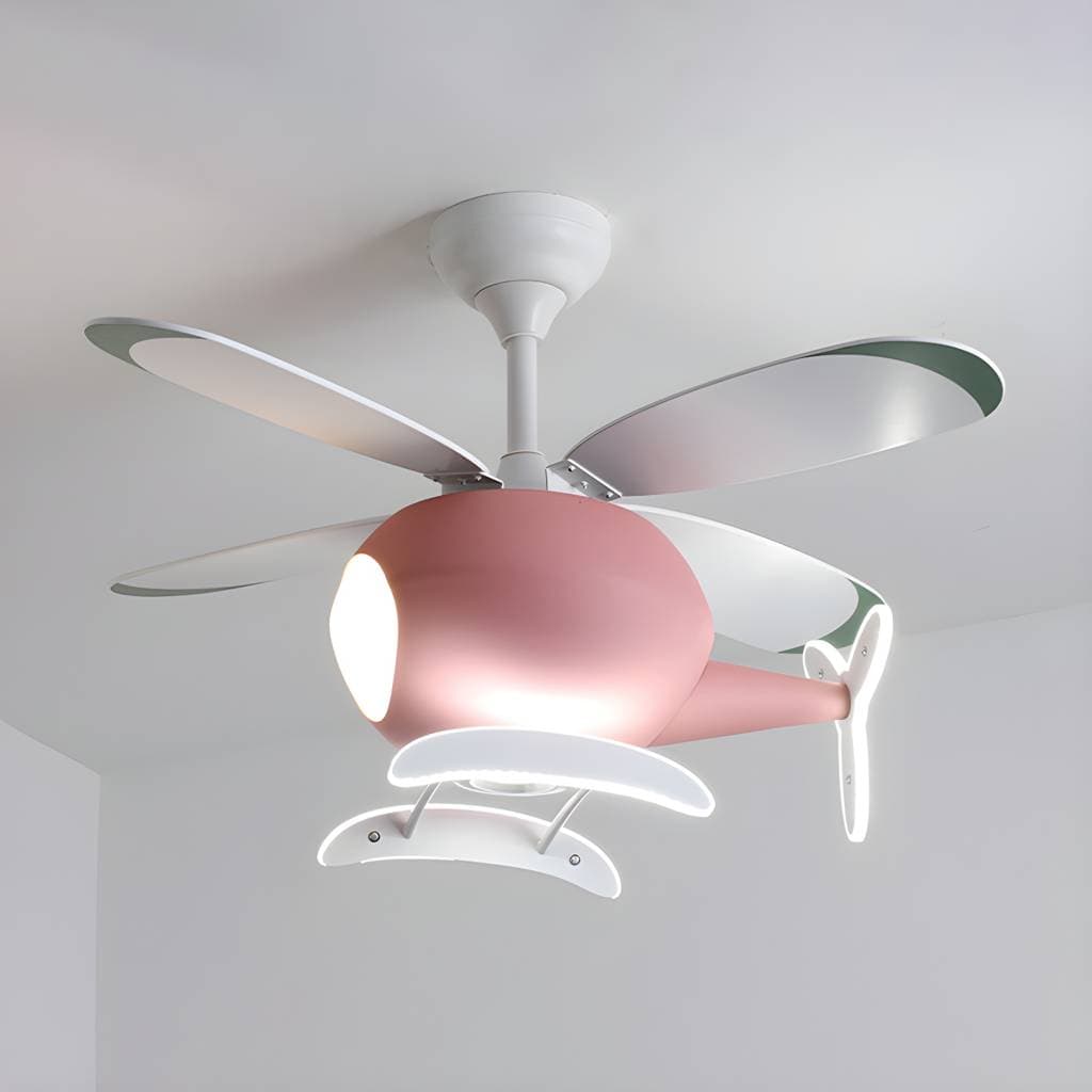 Unique Shape Metal Ceiling Fan Lighting Kids Style Ceiling Fan Lamps – product detail view 11