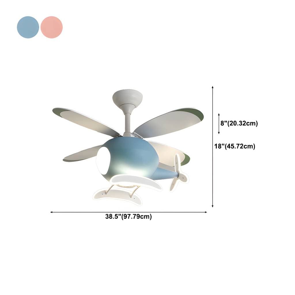 Unique Shape Metal Ceiling Fan Lighting Kids Style Ceiling Fan Lamps – product detail view 20