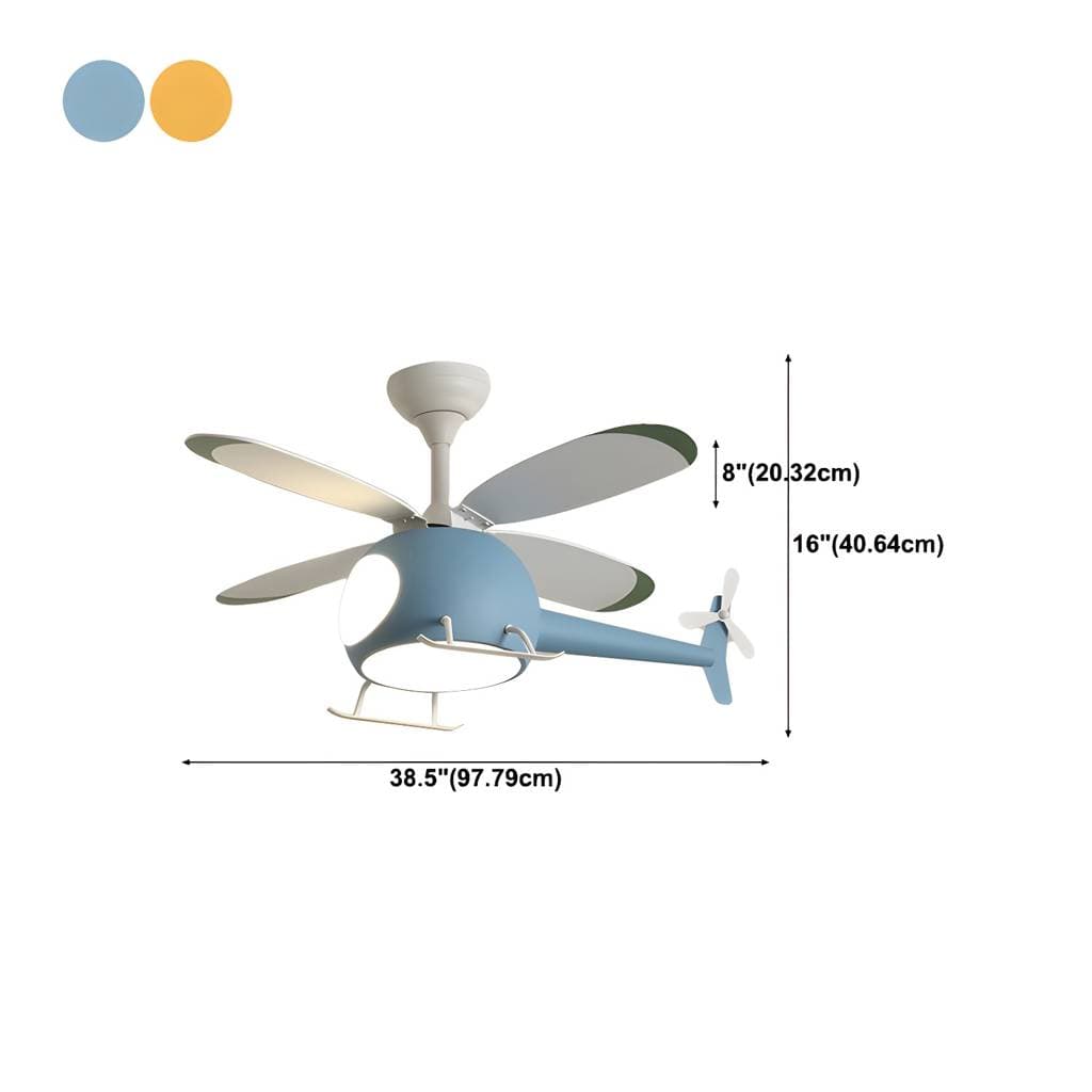 Unique Shape Metal Ceiling Fan Lighting Kids Style Ceiling Fan Lamps – product detail view 21