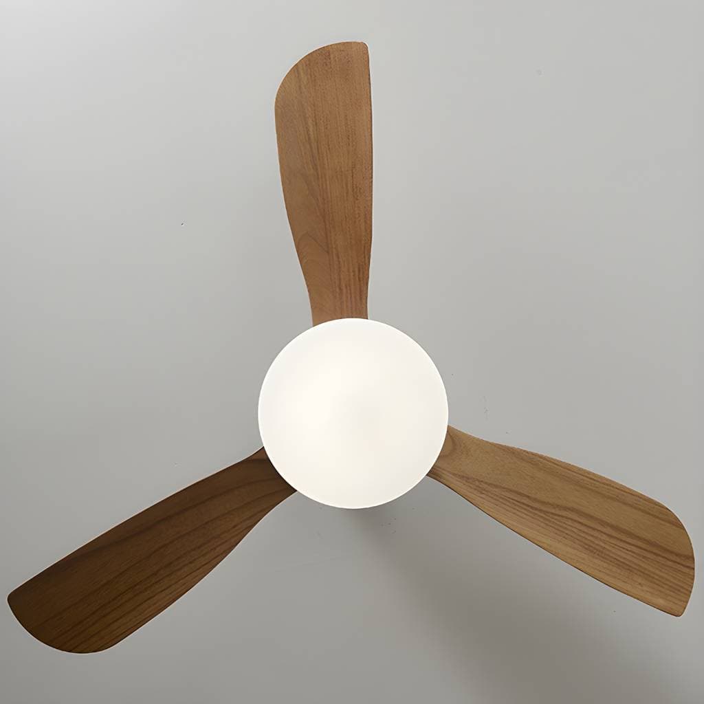 Ventoinha de teto infantil geométrica em metal com 1 luz para sala – product detail view 10