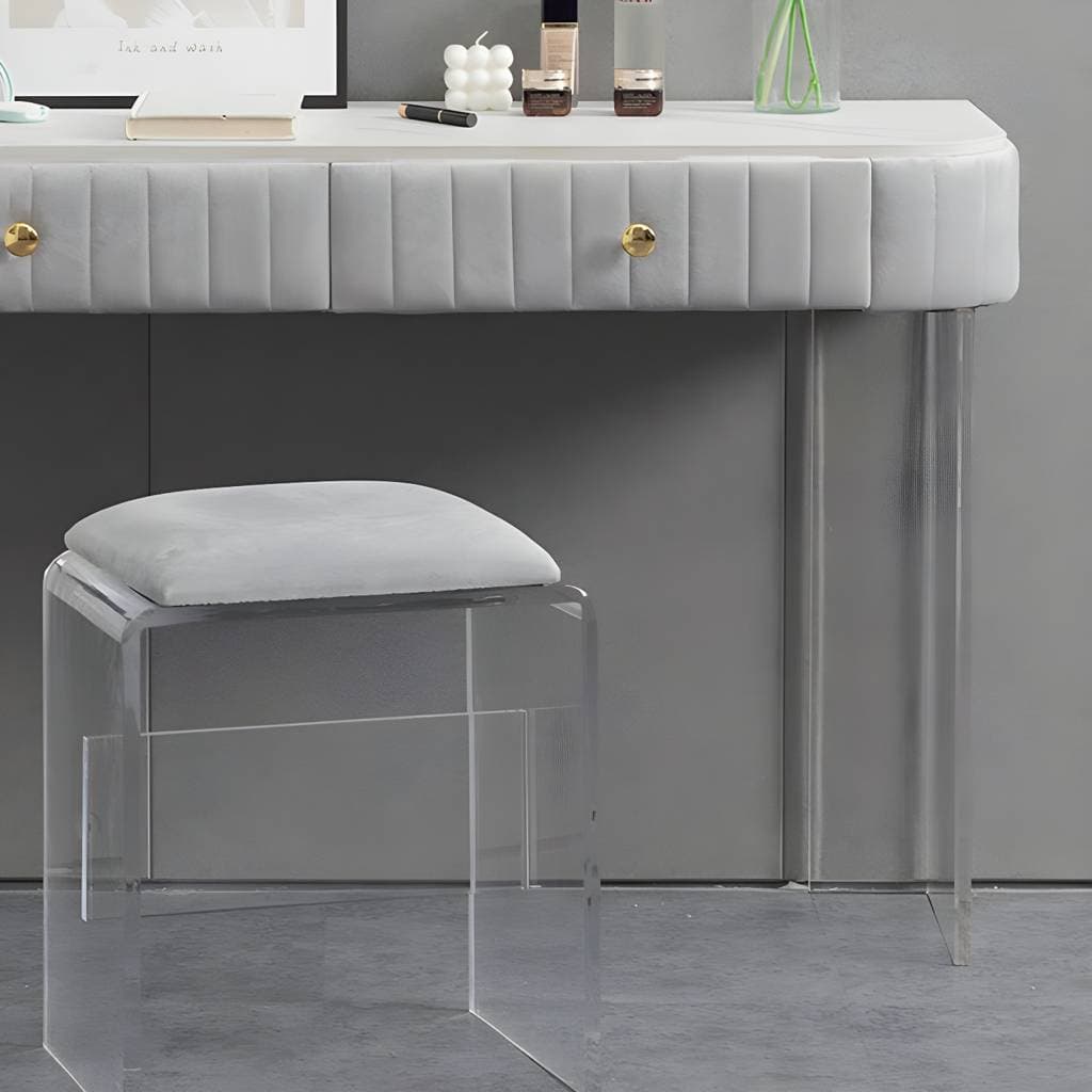 Stone Top Make-up Vanity Table Modern Style Vanity Desk with Drawers – product detail view 20