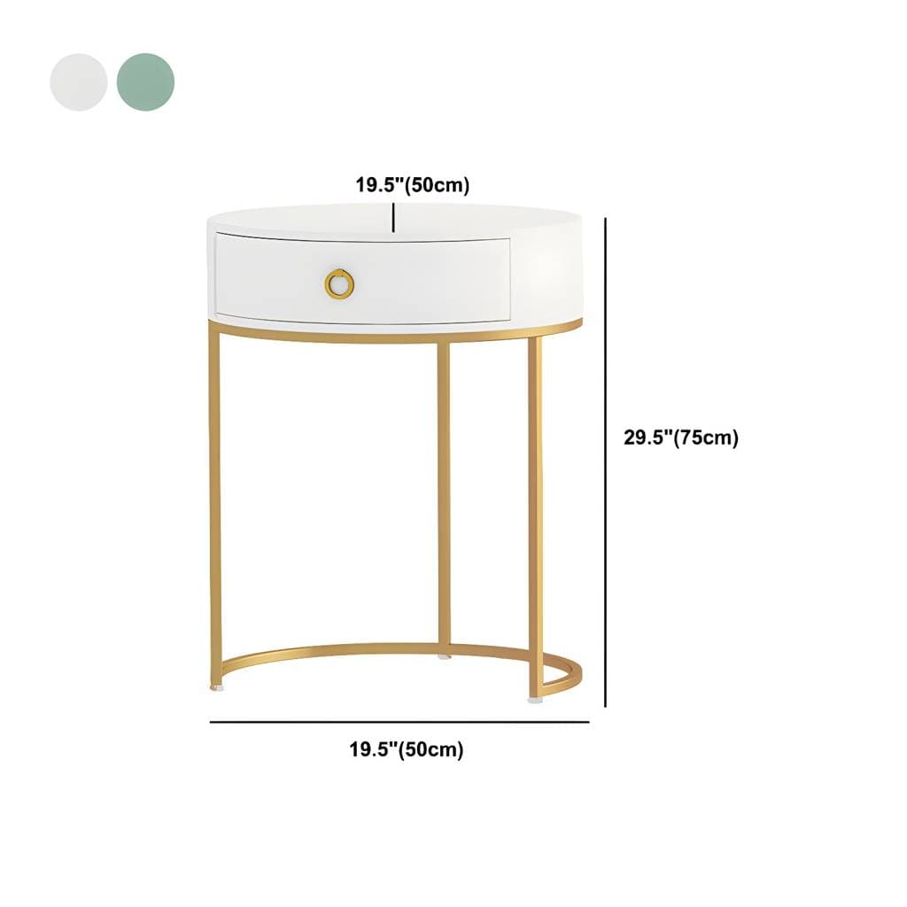 Toucador glam redondo com 1 gaveta, diâmetro 19,67/23,62 polegadas – product detail view 20