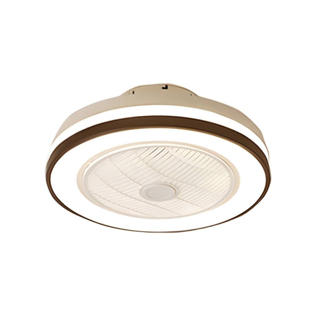 Ventoinha de teto LED nórdica em tambor de metal vazado – product detail view 11