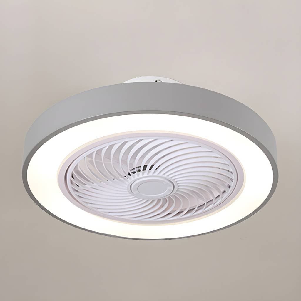 Ventoinha de teto LED Túnel de Vento em metal, estilo macaron e montagem semiembutida, para residência – product detail view 7