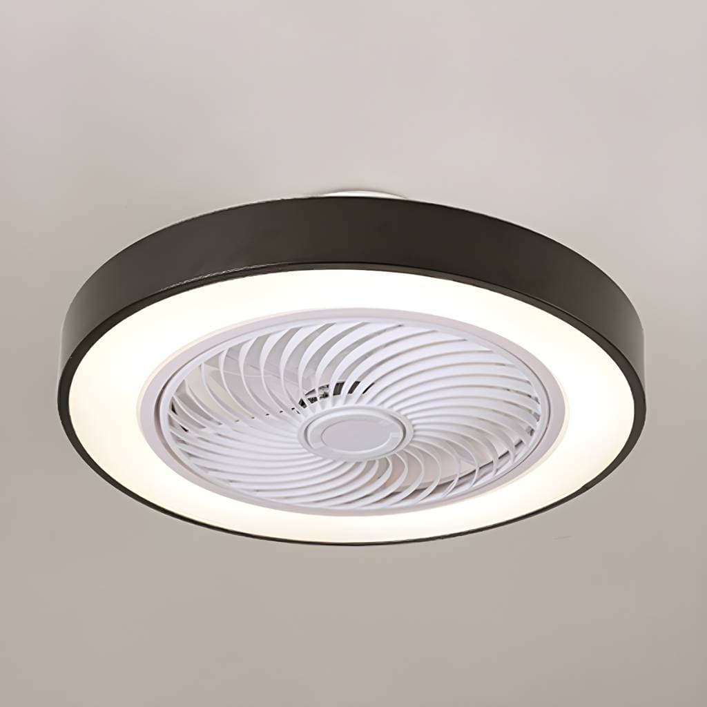 Ventoinha de teto LED Túnel de Vento em metal, estilo macaron e montagem semiembutida, para residência – product detail view 8
