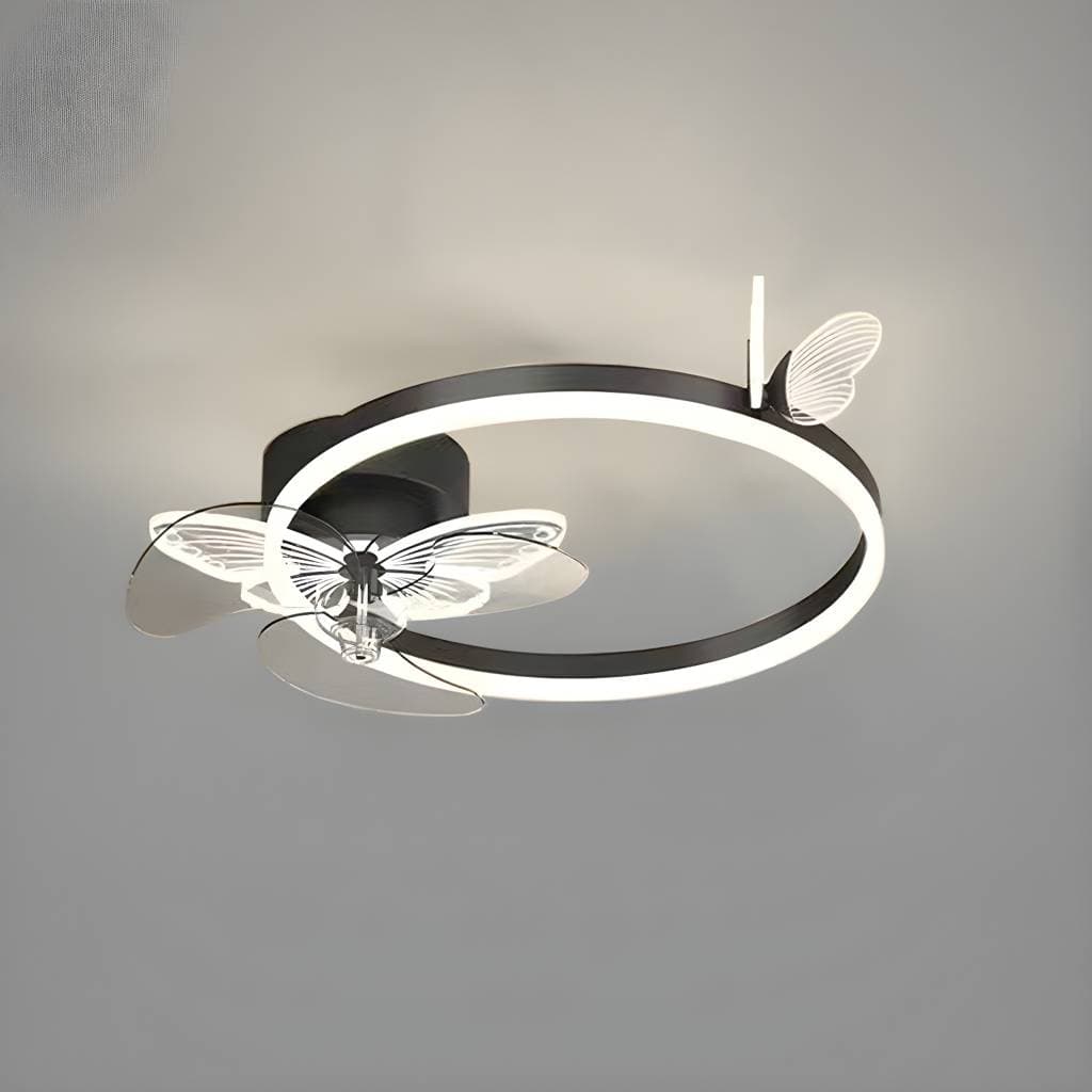 Simplicity LED-Deckenventilatorleuchte fürs Schlafzimmer, halbflächenbündig – product detail view 13