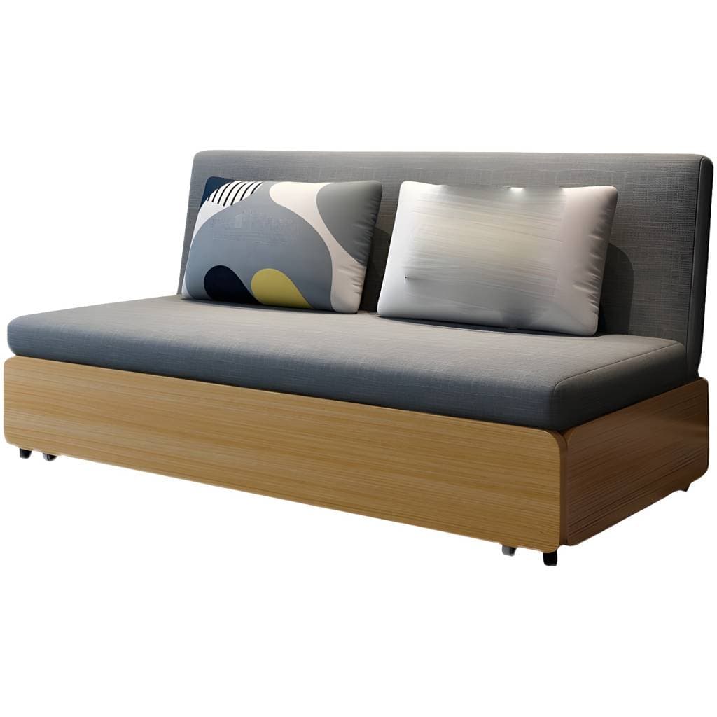 Sofá-cama sem braços em tecido resistente com encosto firme, 32,68 polegadas de altura – product detail view 6