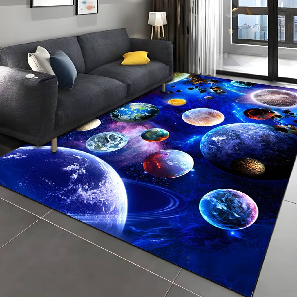 Moderner 3D-Illusionsteppich aus Polyester, schmutzabweisend, fürs Wohnzimmer – product view