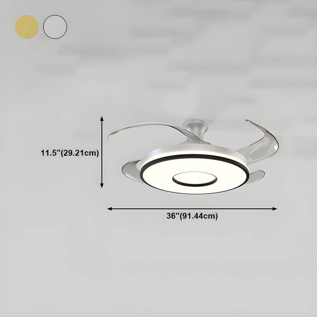 Ronde LED-plafondventilator met frequentieomzetting – product detail view 15
