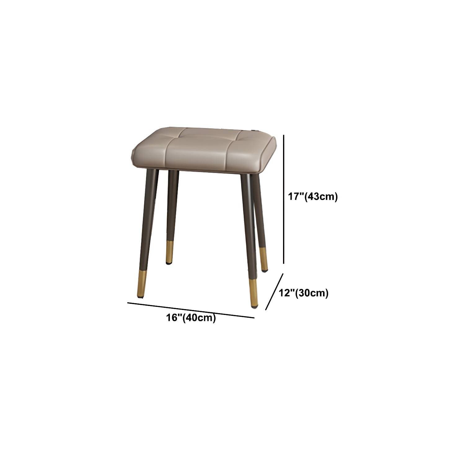 Glam Style White/gray Rock Slate Countertop Metal Base with 3/4 Drawer Dresser – product detail view 15