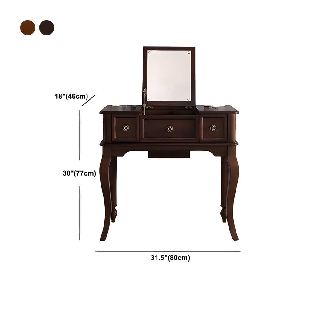 Tocador tradicional de madera con tapa abatible – product detail view 24