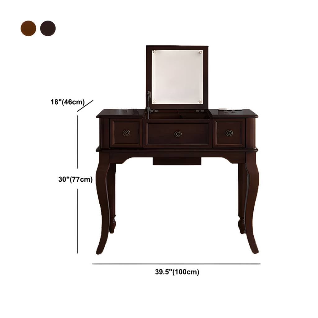 Tocador tradicional de madera con tapa abatible – product detail view 25