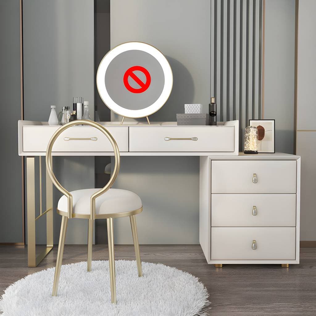 Toucador contemporâneo em pinho com 5 gavetas – product detail view 2