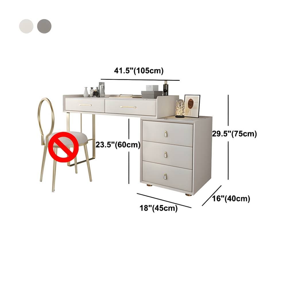 Toucador contemporâneo em pinho com 5 gavetas – product detail view 17