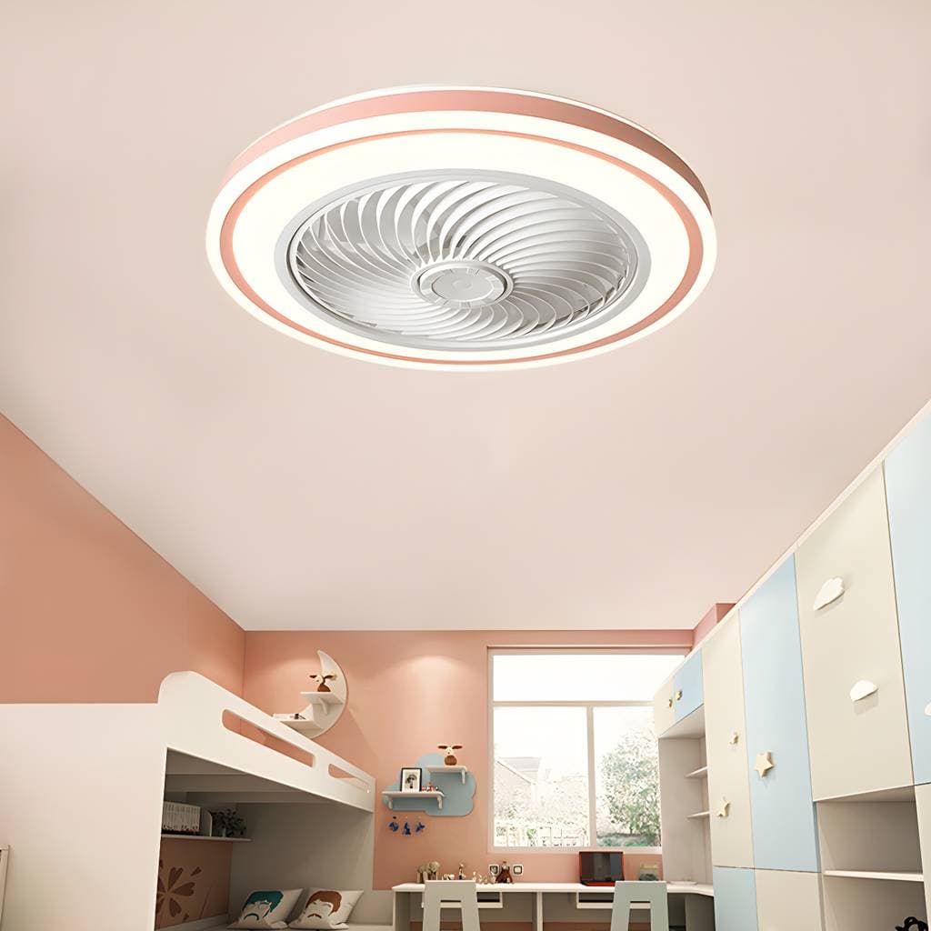 Ventoinha de teto infantil com 5 pás, acabamento polido e luz para corredor – Ceiling Fans with Lights